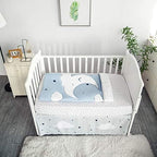 La Premura Sleeping Moon Baby Nursery Crib Bedding Set, 3 Piece Standard Size - Image 2