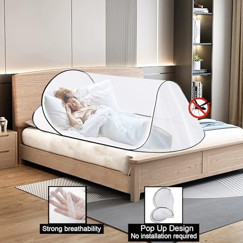 CMINGJ Large Pop Up Mosquito Tent, Portable Foldable Mosquito Net - Image 3