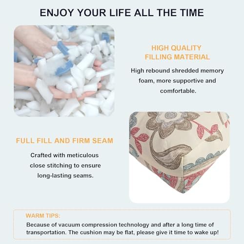 DYTXIII Outdoor High Back Chair Cushions Set of 2, Water Repellent Tufted - Image 5