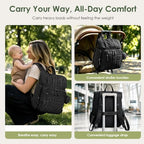 TOPEAST Diaper Bag Backpack, Large Travel Baby Bag - Image 6