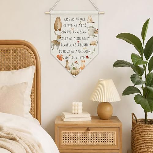 KYTWSFWS Inspirational Animal Nursery Wall Art Pennant Flag, Motivational - Image 2