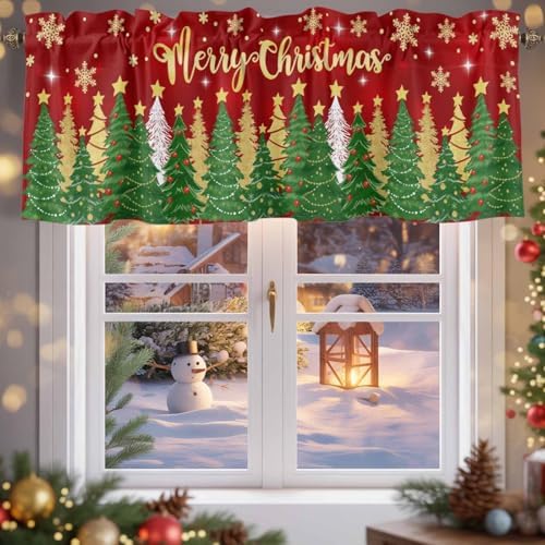 Vandarllin Christmas Kitchen Curtains Valances - Image 5