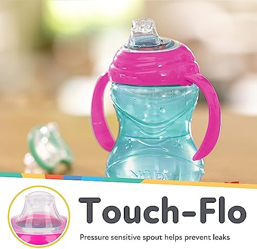 Nuby Clik-It Grip N' Sip Soft Spout No-Spill Training Sippy Cup - 10 oz - 4+ - Image 4