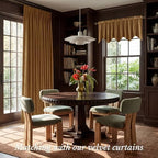 StangH Gold Brown Fall Decor Scalloped Valance 52x18 Inch, 1 Panel - Image 2