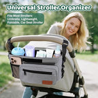 Universal Stroller Caddy with Cup Holder, Stroller Organizer Bag - Image 5