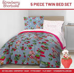 Strawberry Shortcake Twin Comforter Set 5 Piece Kids Bedding - Image 2