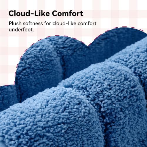 GRANNY SAYS Blue Bathroom Rug 20" x 32", Non-Slip Microfiber Bath Mat - Image 3
