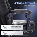 Massage Office Chair with Footrest, High Back Executive Chair, Ergonomic Desk - Image 5