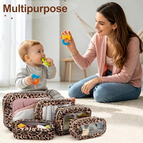 YOPCDJ 5PCS Diaper Bag Organizer Pouch, Cosmetic Bag Set, TSA Approved Toiletry - Image 5