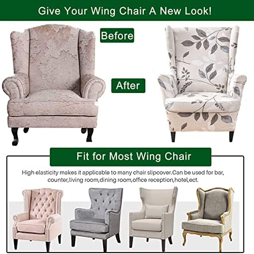 CRFATOP Wingback Chair Covers Wing Armchair Slipcovers - Image 5