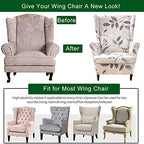 CRFATOP Wingback Chair Covers Wing Armchair Slipcovers - Image 5