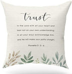 KongMoTree Scripture Art Throw Pillow Cover Cushion Case, Christian Religious by KongMoTree