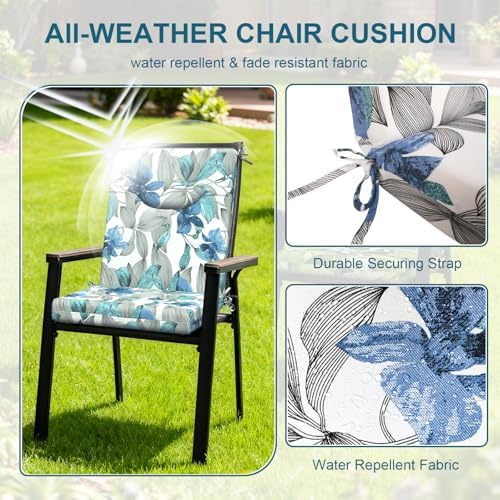 DYTXIII Outdoor High Back Chair Cushions Set of 2, 44x20 in Water Repellent - Image 4