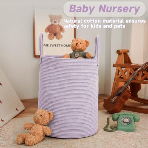 JMvicyroam 60L Cotton Rope Laundry Basket Hamper - Image 2