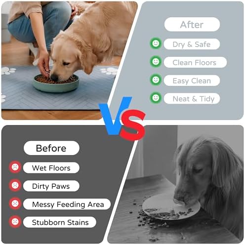 Dog Cat Food Mat, Absorbent Pet Feeding Mat - Image 5