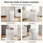 Laundry Basket, Woven Cotton Rope Laundry Hamper, Versatile Storage - Image 5