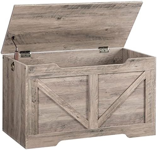 HOOBRO Storage Bench, 29.5” Retro Wooden Storage Chest by HOOBRO