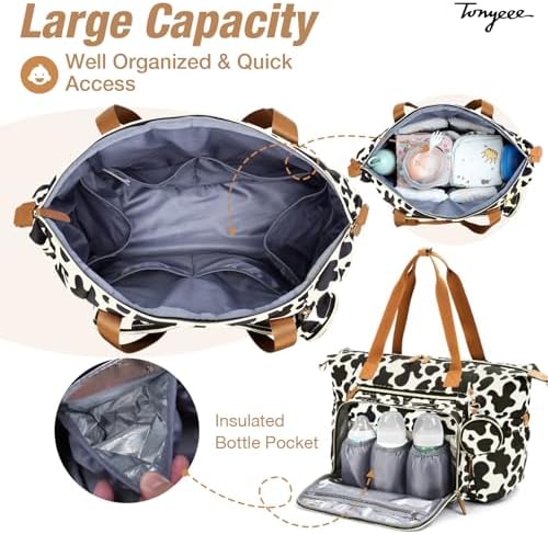 Diaper Bag Tote, Large Baby Hospital Bag - Image 3