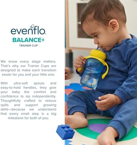 Evenflo Balance+ Trainer Cups for Babies 6+ Months, 2 Pack, Ergonomic Design - Image 4