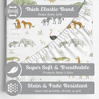 Sorrel + Fern Baby Crib Sheets Neutral, Fitted 2-Pack - Image 6