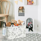 Rectangular Collapsible Cat Storage Basket Nursery Toy Organizer - Image 3