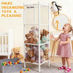 Stuffed Animal Storage with Toys Tray, 57In Large Wooden Stuffy Plushies - Image 6