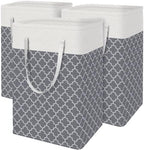 BlissTotes 3-Pack Laundry Basket, Laundry Hamper, Light Grey by BlissTotes