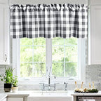Hiasan Plaid Curtains Valances, 42W x 18L, 1 Panel by Hiasan