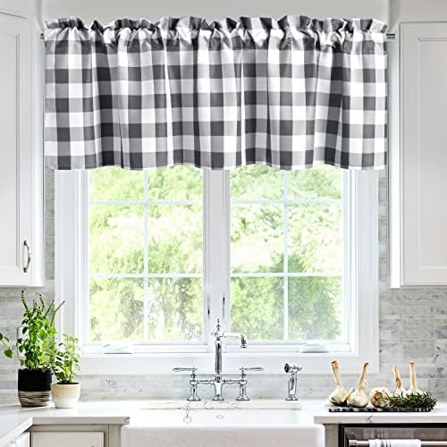 Hiasan Plaid Curtains Valances, 42W x 18L, 1 Panel by Hiasan