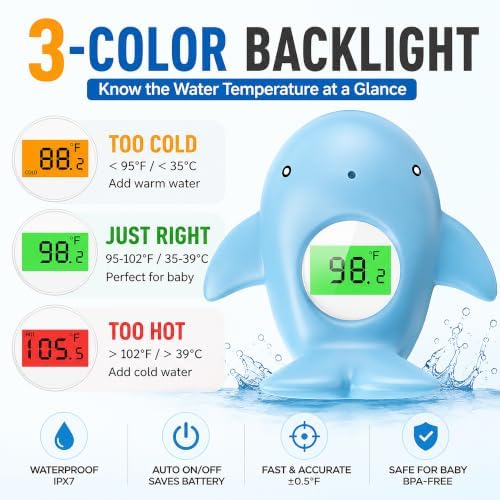 Baby Bath Thermometer for Infant & Toddler, Floating Digital Water Thermometer - Image 2