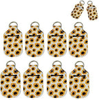 4 Piece Hand Sanitizer Bottle Holder Keyring Neoprene Keychain - Image 2