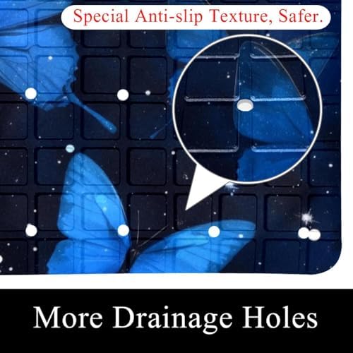 Shower Mat Non Slip, 26.8 x 15.1 Inch Bathtub Mat - Image 2
