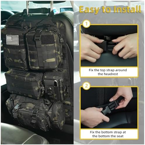 Tactical Car Seat Back Organizer, Tactical Molle Seat Back Organizer - Image 4