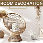 Namalu 10.6 Inches 2 Pcs Knot Pillow Decorative Throw Pillow, Cream White - Image 5