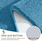 Polyester Bathroom Rug 24"x40" Blue, Non-Slip Soft Shaggy Bath Mat - Image 6