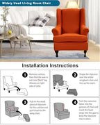 CRFATOP Wingback Chair Covers Wing Armchair Slipcovers - Image 5