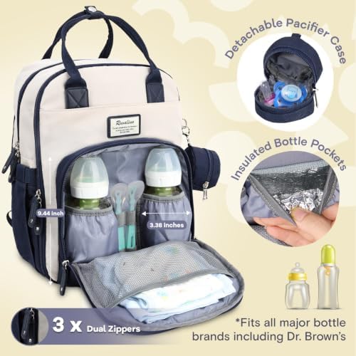 RUVALINO Diaper Bag Backpack-Multifunction Baby Travel Bag - Image 4