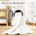 8x10 Washable Area Rugs for Living Room, Dining Room- Morocco White - Image 4
