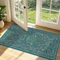 Whimsical Woodland Floral Animal 2x4 Entryway Rug, Washable Non Slip Thin Small by Jainmy