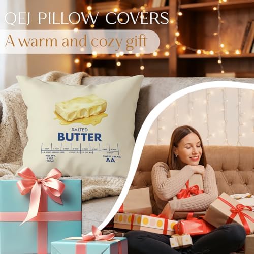 Funny Salted Butter Pillow Cover 18x18 Double-Sided, Butter Lover Gifts - Image 6