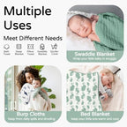 Yoofoss Hooded Baby Bath Towels 2 Pack 100% Muslin Organic Cotton - Image 4
