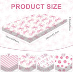 4 Pcs Bassinet Sheets Girls - Image 2