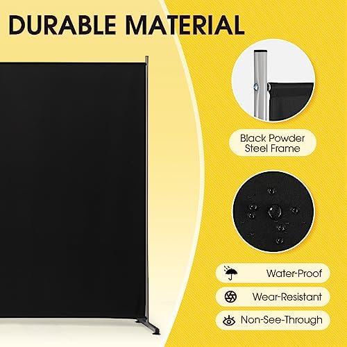 Rantila 2 Large Panels Room Divider, Portable Office Divider, Convenient Movable - Image 7