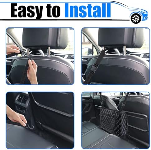 BFXM Car Purse Holder Between Seats, Leather Front Seat Car Organizer - Image 4