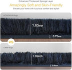 4x6 Thick Black Fluffy Shag Rug - Image 2