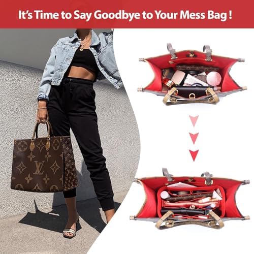 OMYSTYLE Purse Organizer Insert, Felt Tote Bag Organizer Insert - Image 3