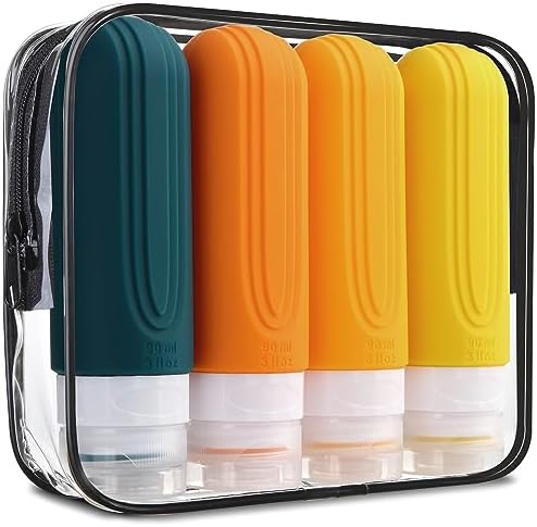 Mrsdry Travel Bottles for Toiletries, Tsa Approved 3oz Travel Size Containers by Mrsdry