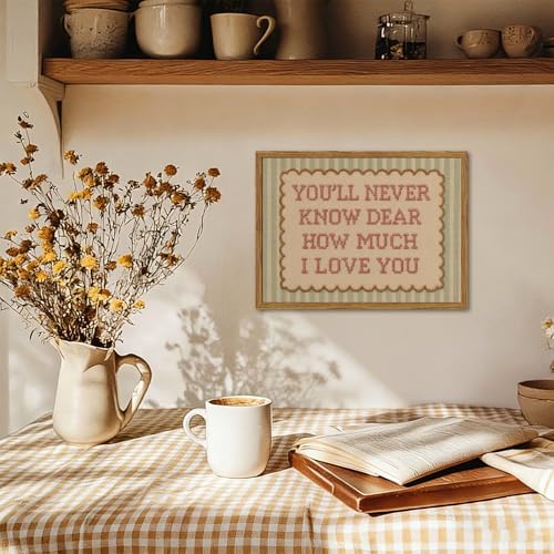 Framed You'll Never Know Dear How Much I Love You Wall Art, Vintage Nursery - Image 4