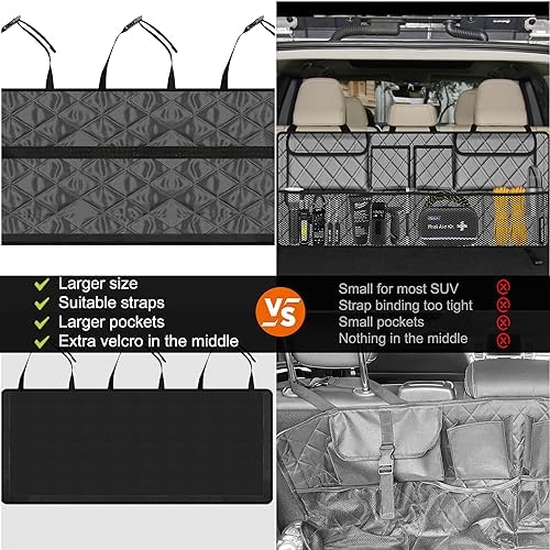 Femuar Car Trunk Organizer, Large Capacity Backseat Trunk Organizer, - Image 2