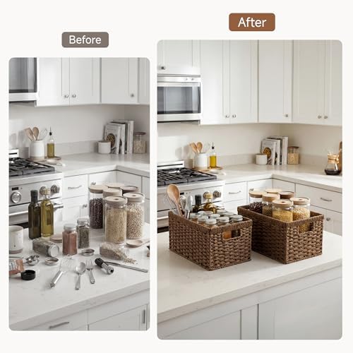 StorageWorks Rectangular Wicker Storage Baskets - Image 6